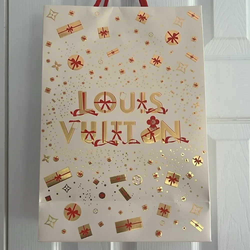 Louis Vuitton Limited Edition Holiday Gift Bag with bows